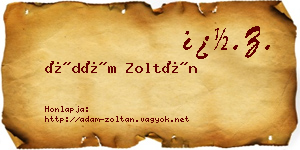 Ádám Zoltán névjegykártya
